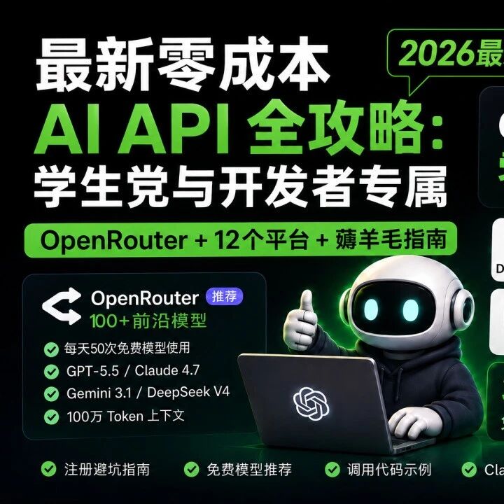 学生入门级必看!2026年能低成本用前沿AI的方法全在这了!10+平台免费额度汇总!